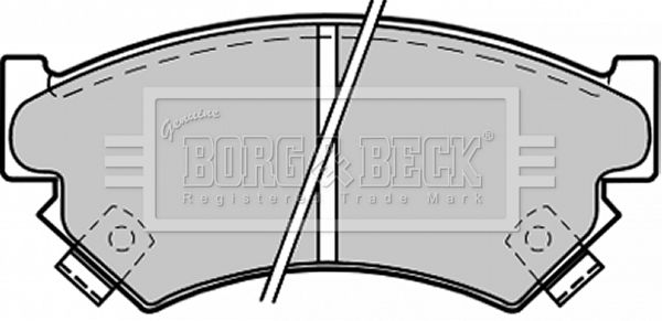 BORG & BECK stabdžių trinkelių rinkinys, diskinis stabdys BBP1215